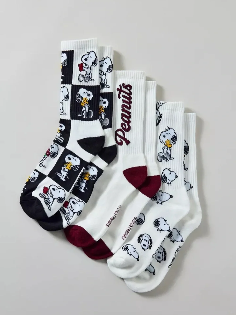 Peanuts Snoopy Varsity Crew Socks 3-Pack